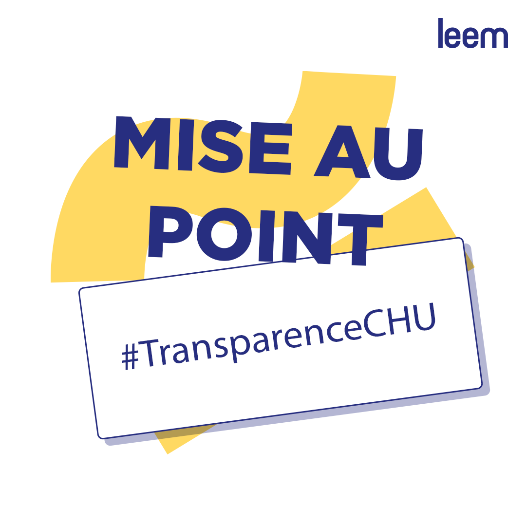 Mise au point Transparence CHU
