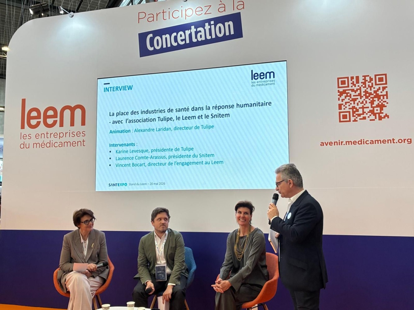 Keynote Tulipe-Snitem avec Karine Levesque, présidente de Tulipe, Laurence Comte Aressus, présidente du Snitem, Alexandre Laridan, directeur de Tulipe et Vincent Bocart, secrétaire-général de Tulipe