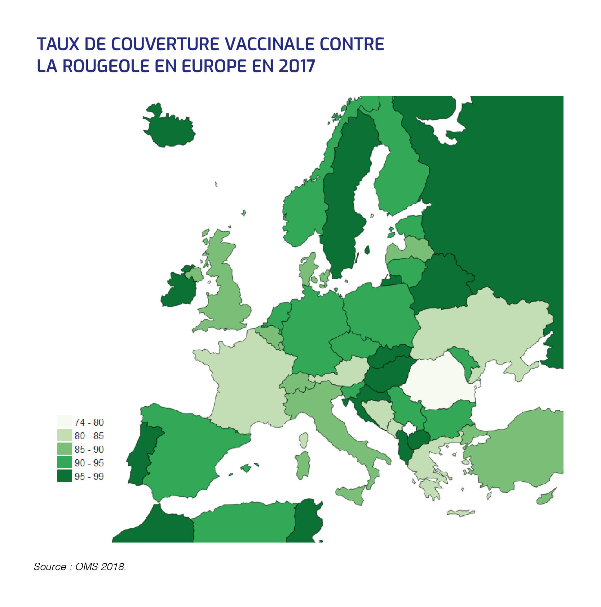 Taux de couverture vaccinale contre la rougeole