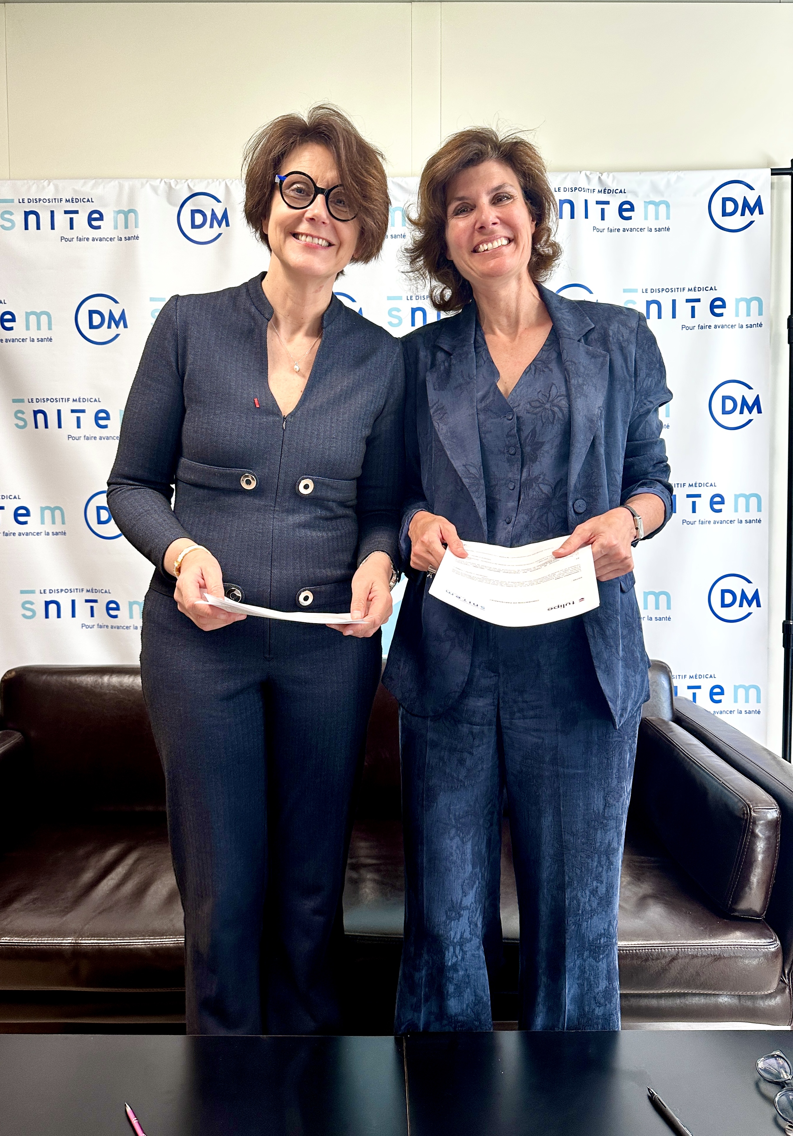 Laurence Comte-Arassus, présidente du SNITEM / Karine Levesque, présidente de Tulipe