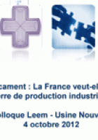 L’emploi dans la production pharmaceutique en France - Etude 2012, A.D.Little
