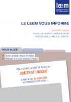 Contrat unique, essais cliniques - brochure 