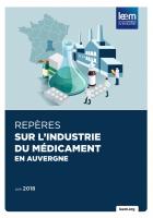 Repères sur l'industrie du médicament en Auvergne, juin 2018 