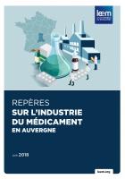 Repères sur l'industrie du médicament en Auvergne, juin 2018 