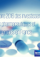 Observatoire 2016 des investissements productifs et biotechnologiques en France